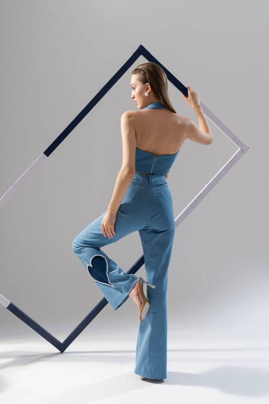 BIG HEART DENIM CO-ORD SET