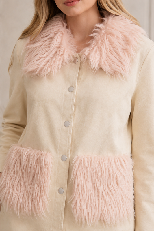 IVORY PINK CORDUROY SET
