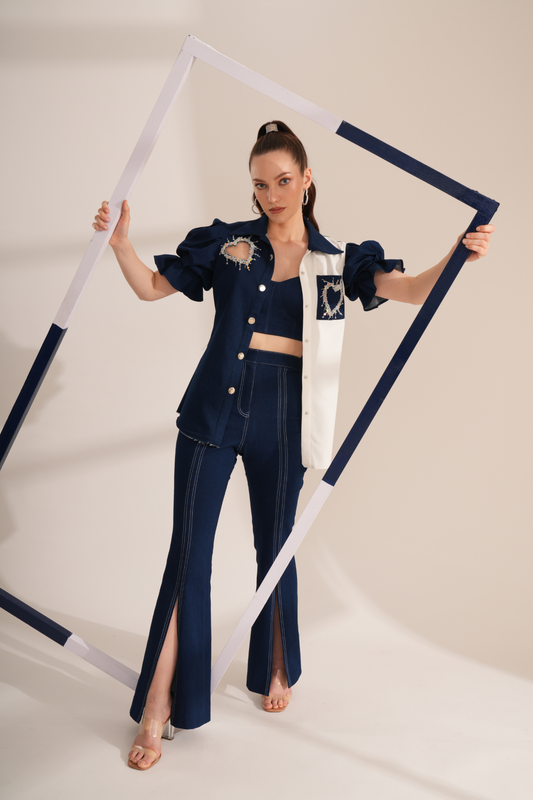 CHANDNI GIRDHAR X MIDNIGHT BLUE CO-ORD SET