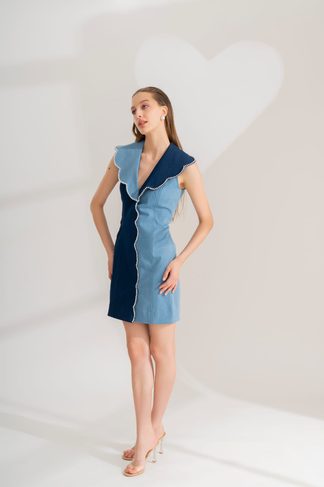 DOUBLE PEARL SLIT DRESS