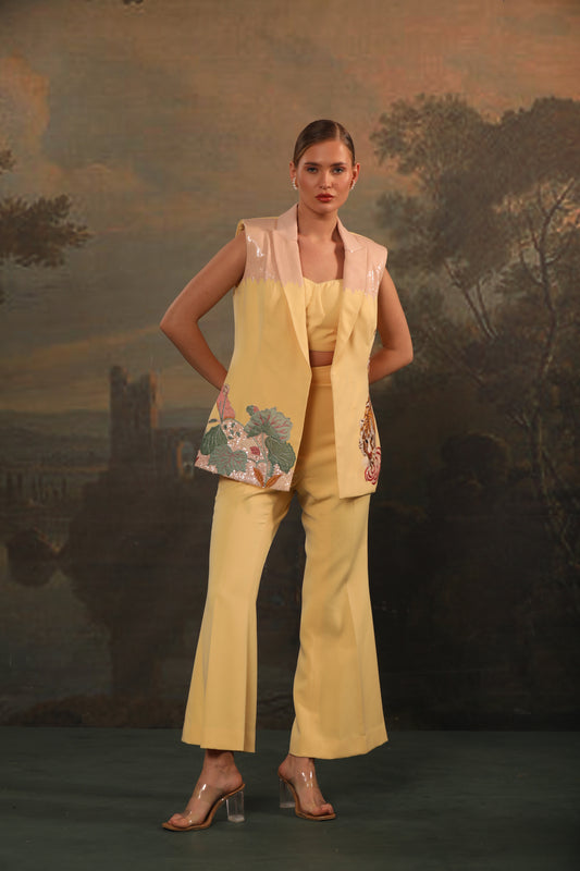 MUSTARD TIGER PANT SET