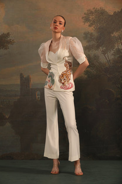 IVORY TIGER PANT SET