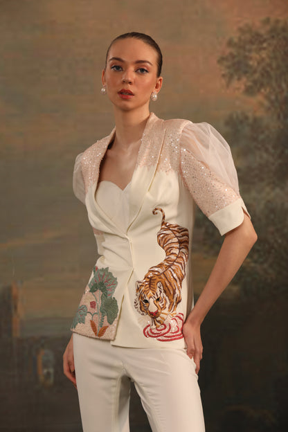 IVORY TIGER PANT SET