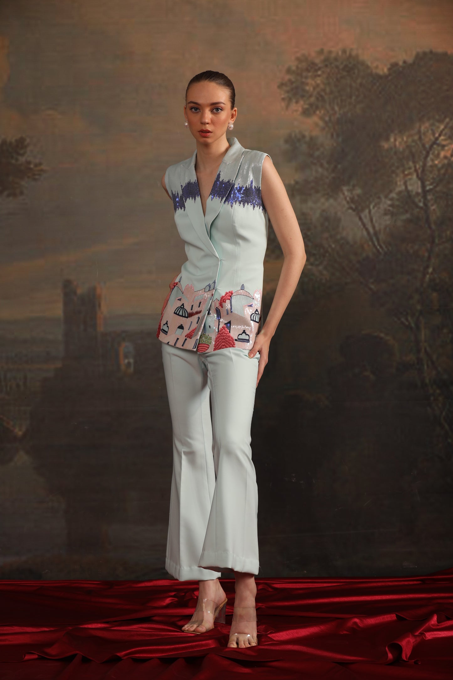 BLUE CITY PANT SET