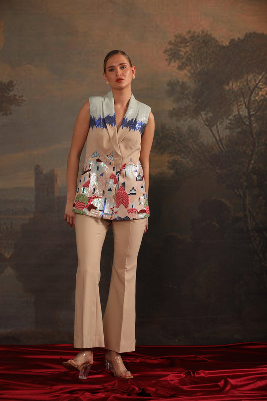 BEIGE CITY PANT SET