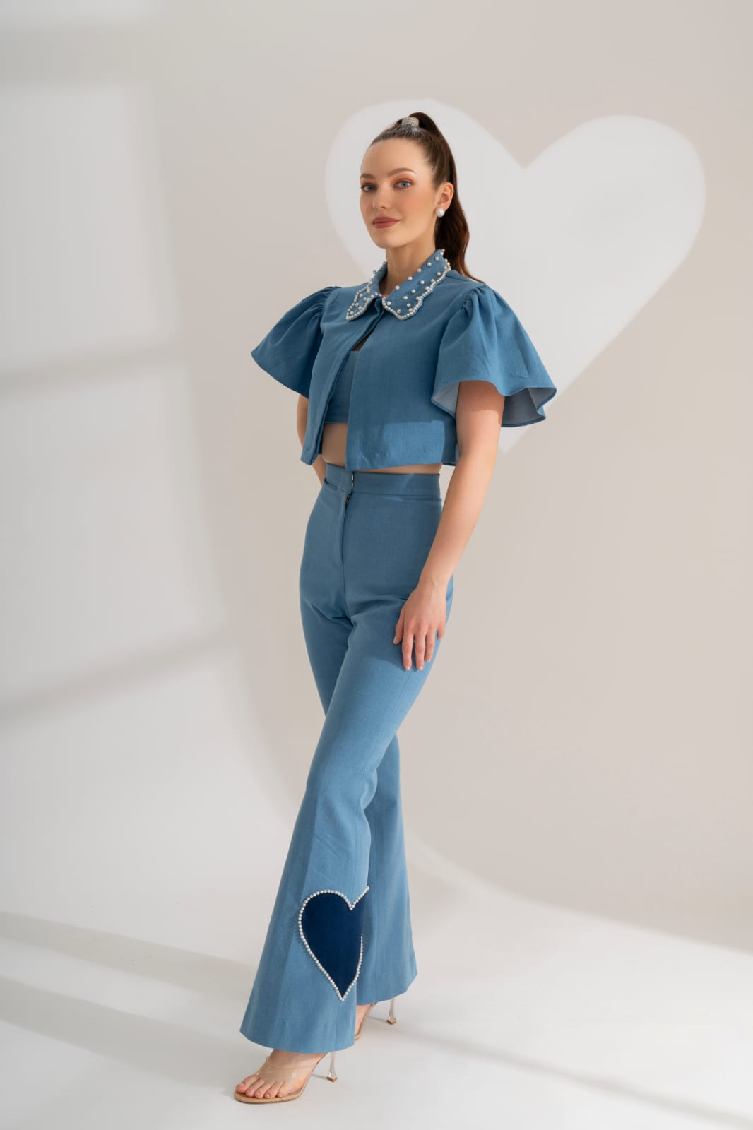 AZURE DENIM COORD SET