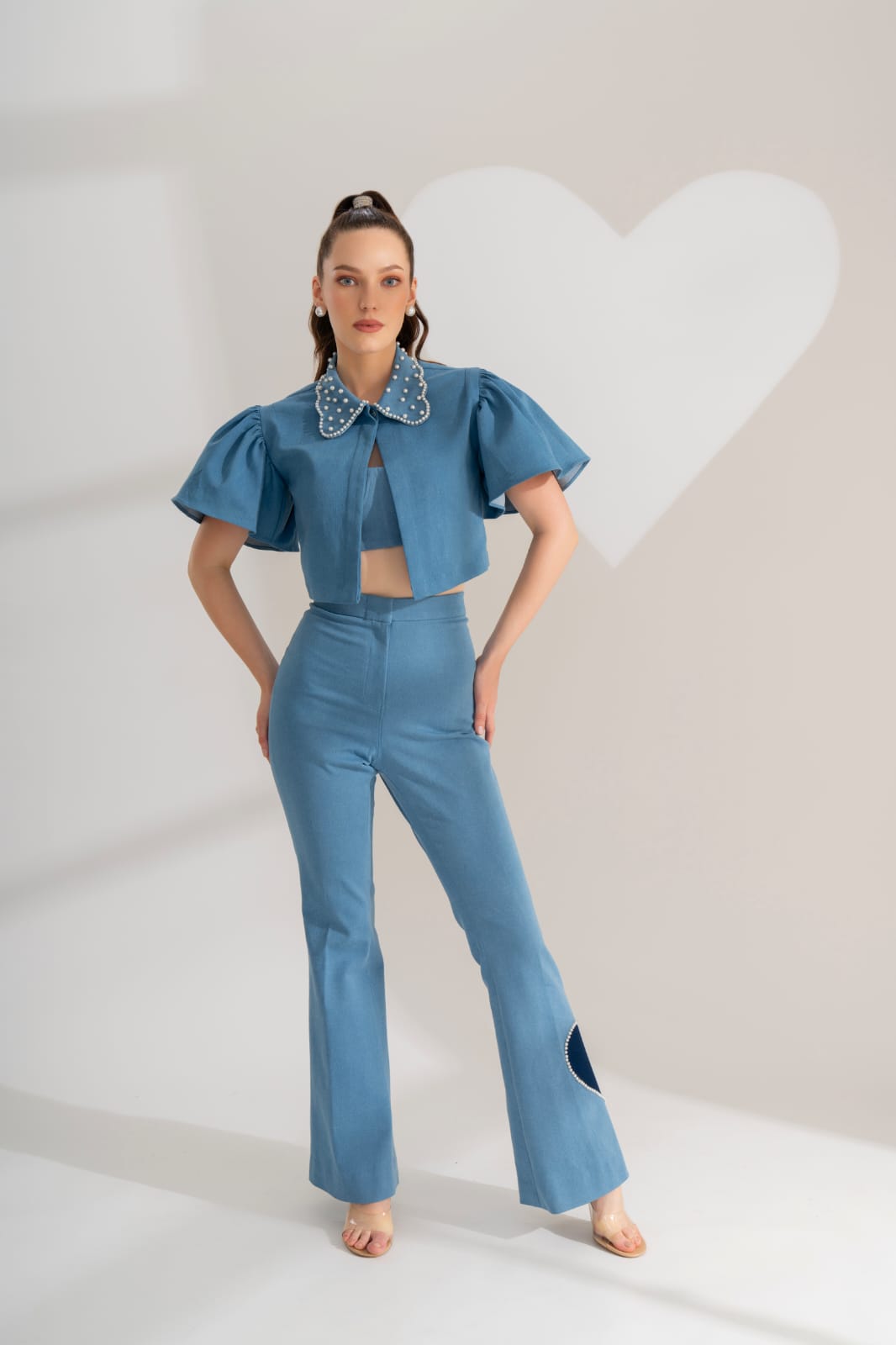 AZURE DENIM COORD SET