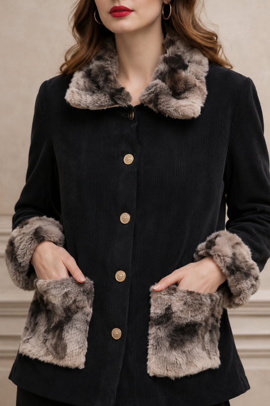 BLACK CORDUROY  SET