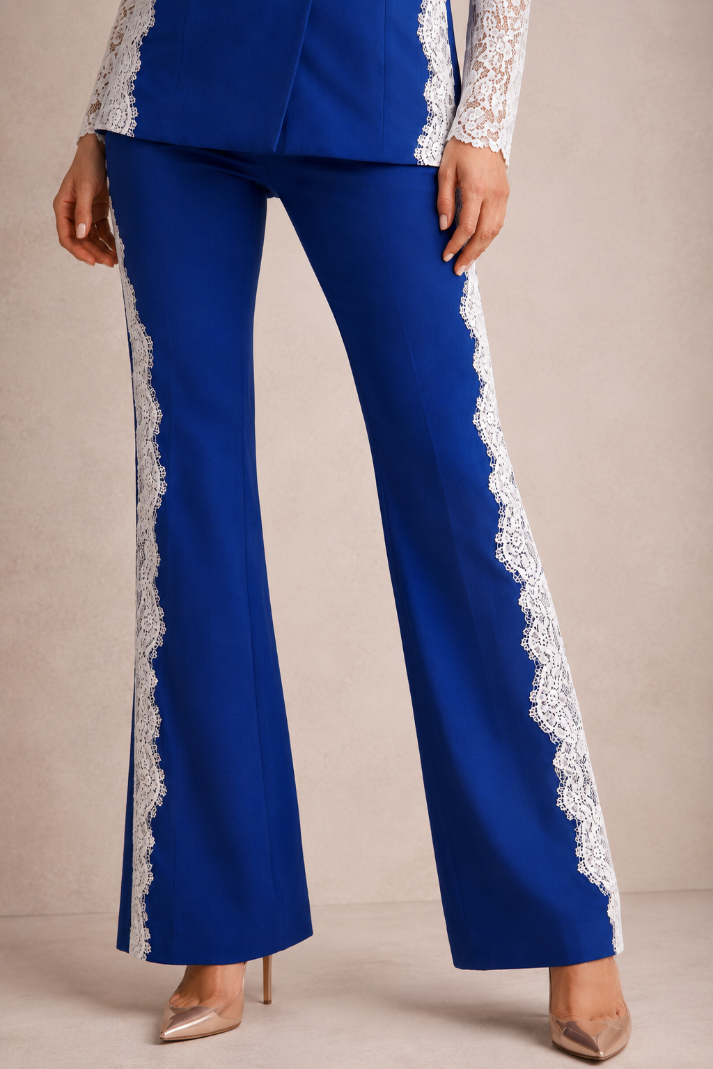 WHITE BLUE CHANTLEY PANT SET