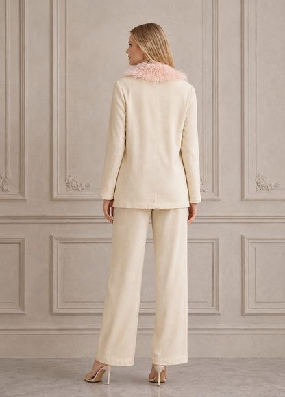 IVORY PINK CORDUROY SET