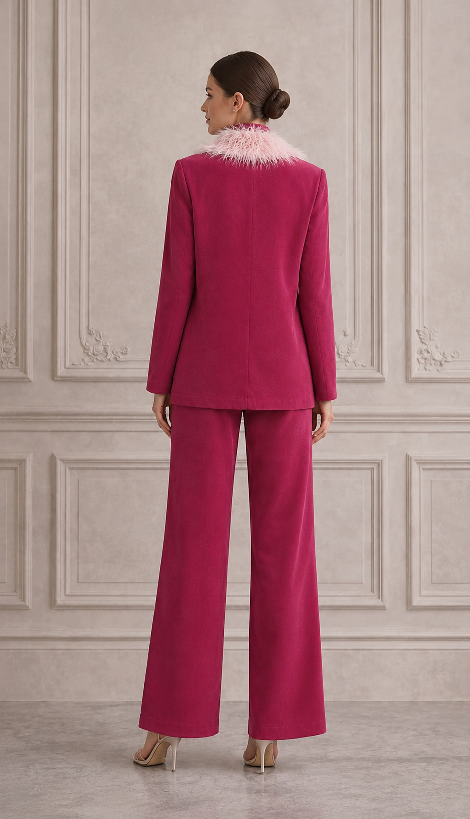DARK PINK CORDUROY CO-ORD SET