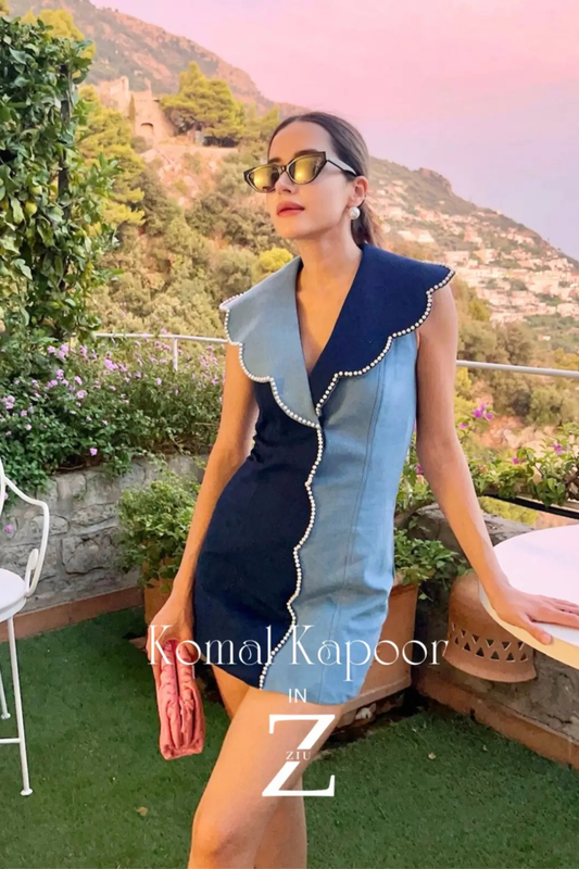KOMAL KAPOOR X DOUBLE PEARL SLIT DRESS
