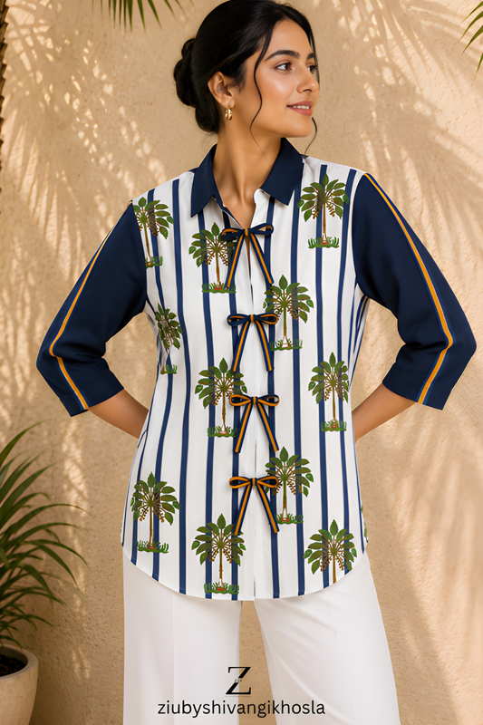 TROPICAL STRIPE SHIRT