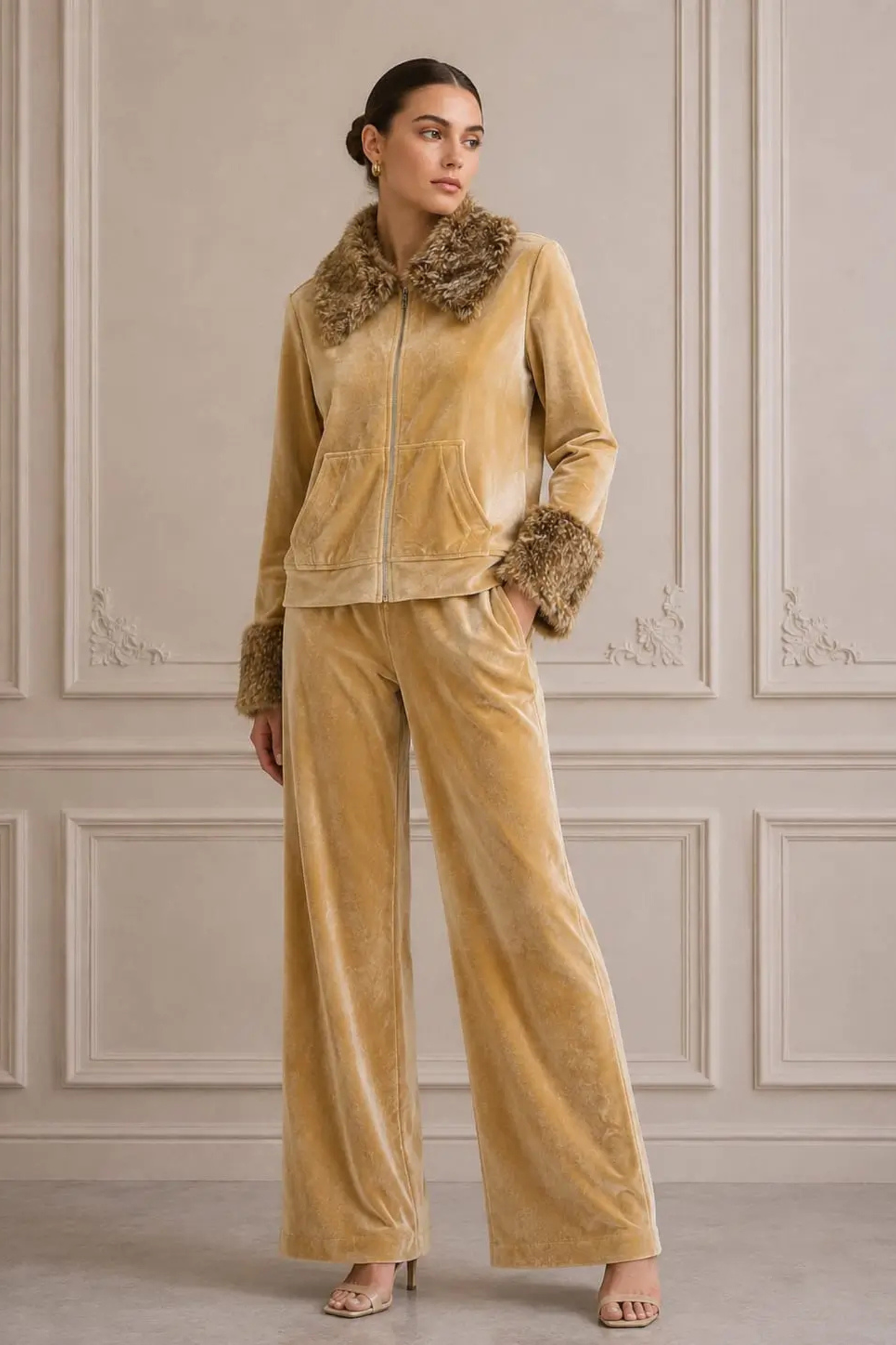 MUSTARD FUR TRACKSUIT