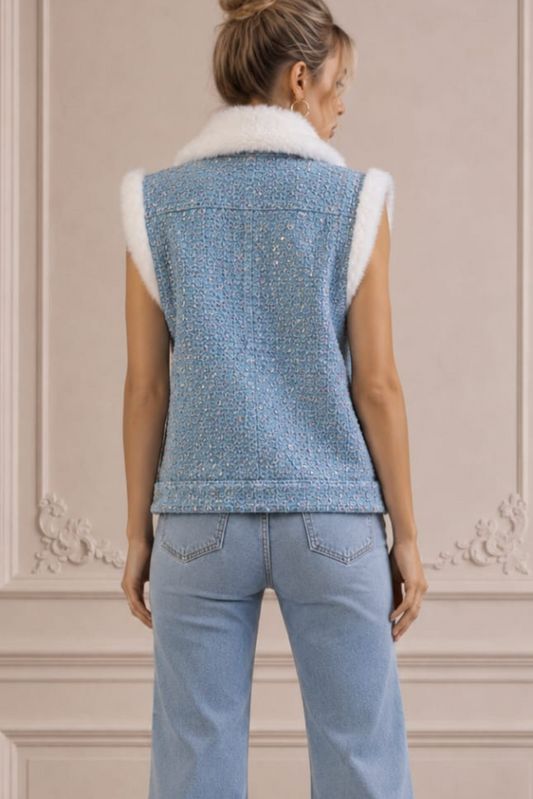 DENIM JACKET SKY BLUE (BOXY)