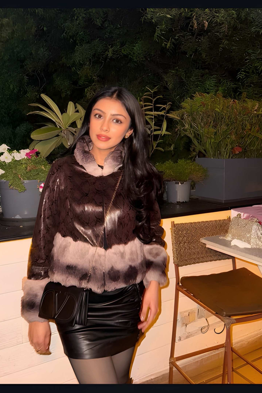 GAZALDUA X BROWN RABBIT ANIMAL PRINT JACKET