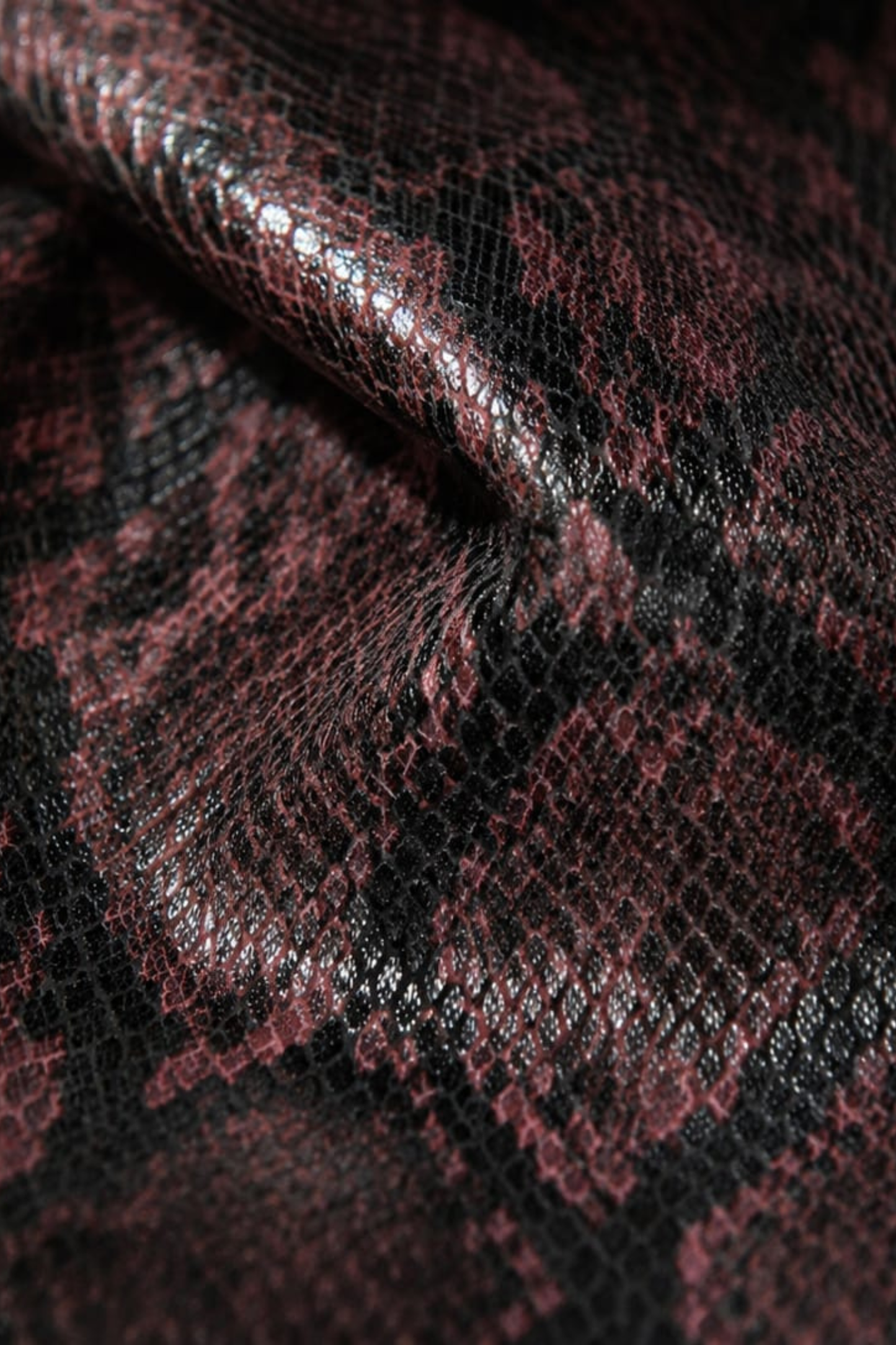 MAROON ANIMAL PRINT FUR JACKET