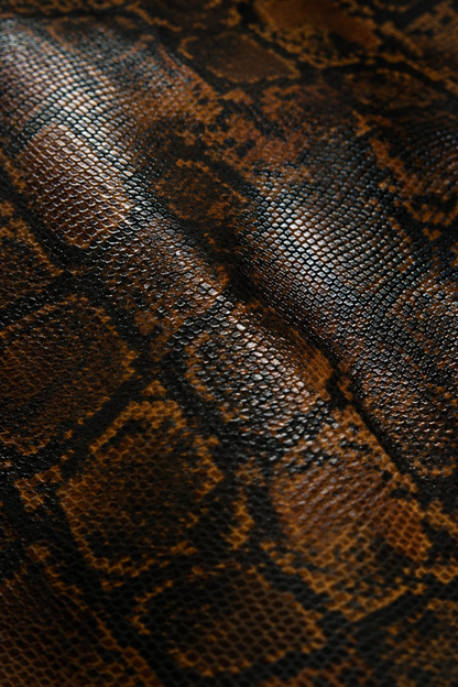 BROWN MUSTARD ANIMAL PRINT JACKET