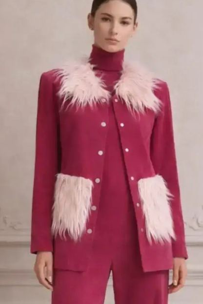DARK PINK CORDUROY CO-ORD SET