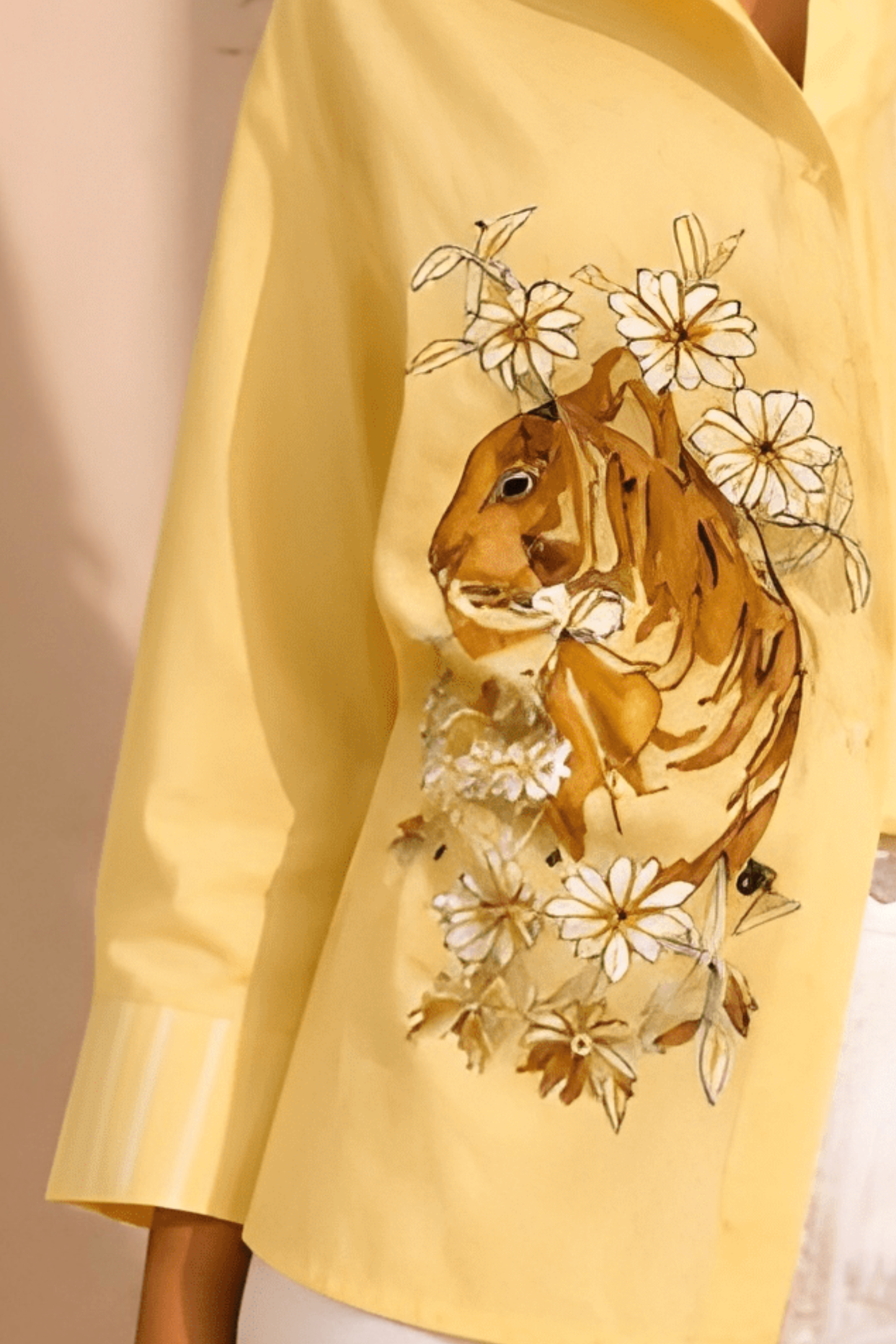 TROPIC TIGER YELLOW STRIPE SHIRT