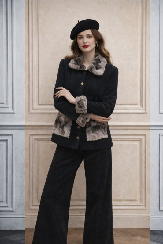 BLACK CORDUROY  SET
