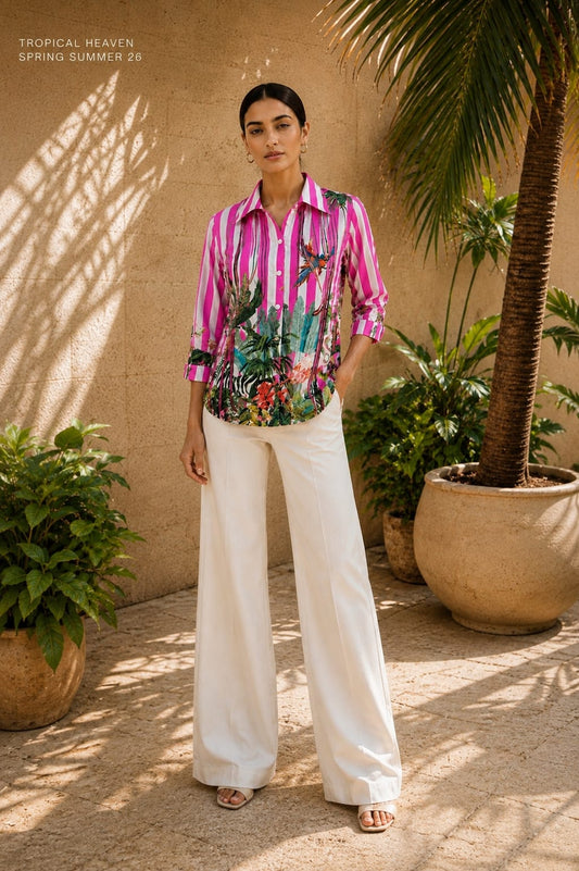 TROPICAL CANDY STRIPE CO-ORD SET