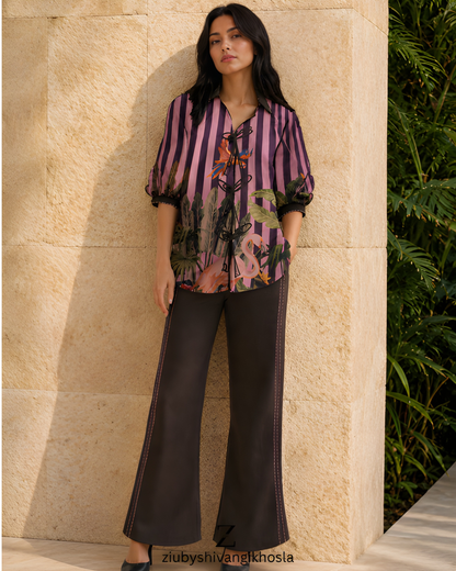 PLUM AND DENIM SHIRT