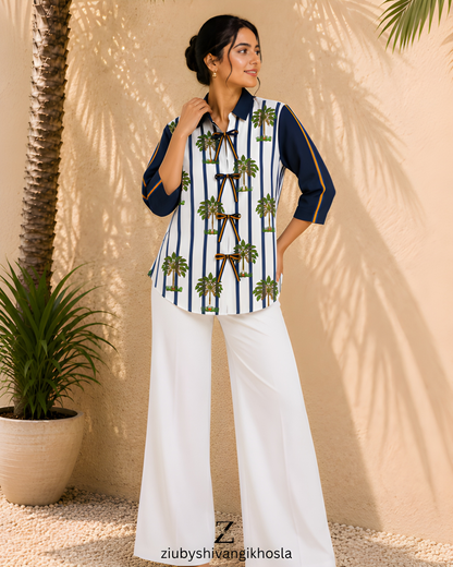 TROPICAL STRIPE SHIRT