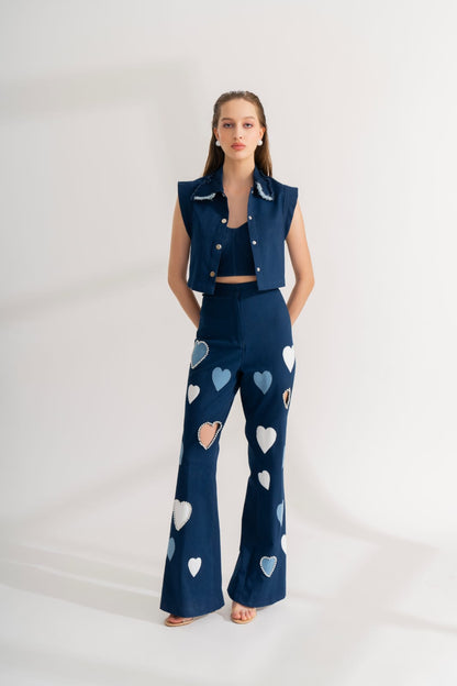 LOVE STRUCK DENIM CO-ORD SET