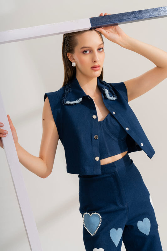 LOVE STRUCK DENIM CO-ORD SET