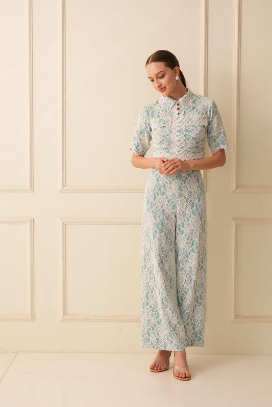 CELESTIAL BLUE LACE CO-ORD SET