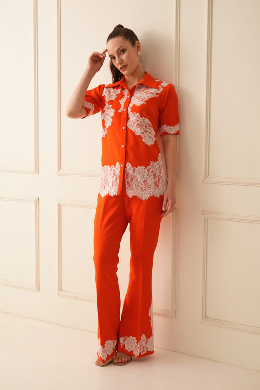 TANGERINE LACE CO-ORD SET